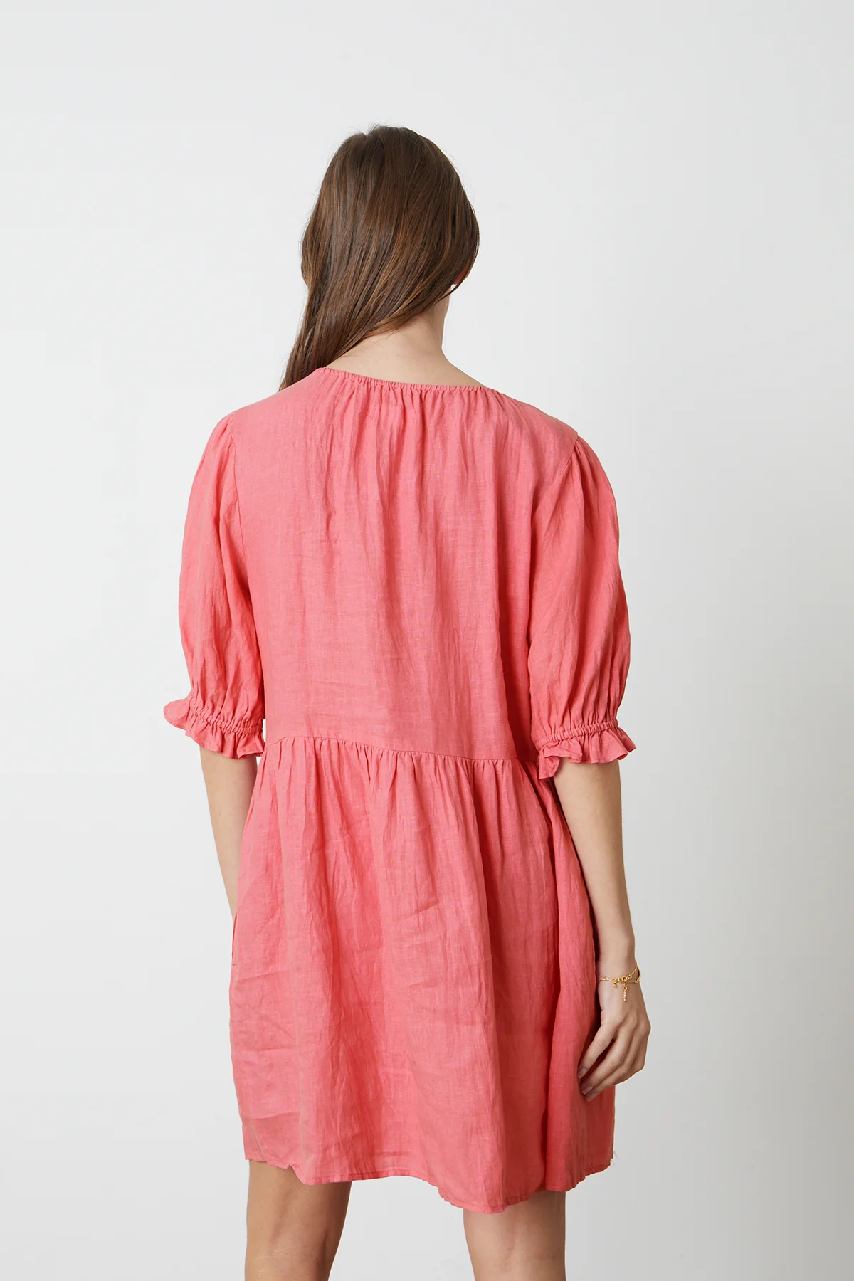 KAILANI LINEN PUFF SLEEVE DRESS