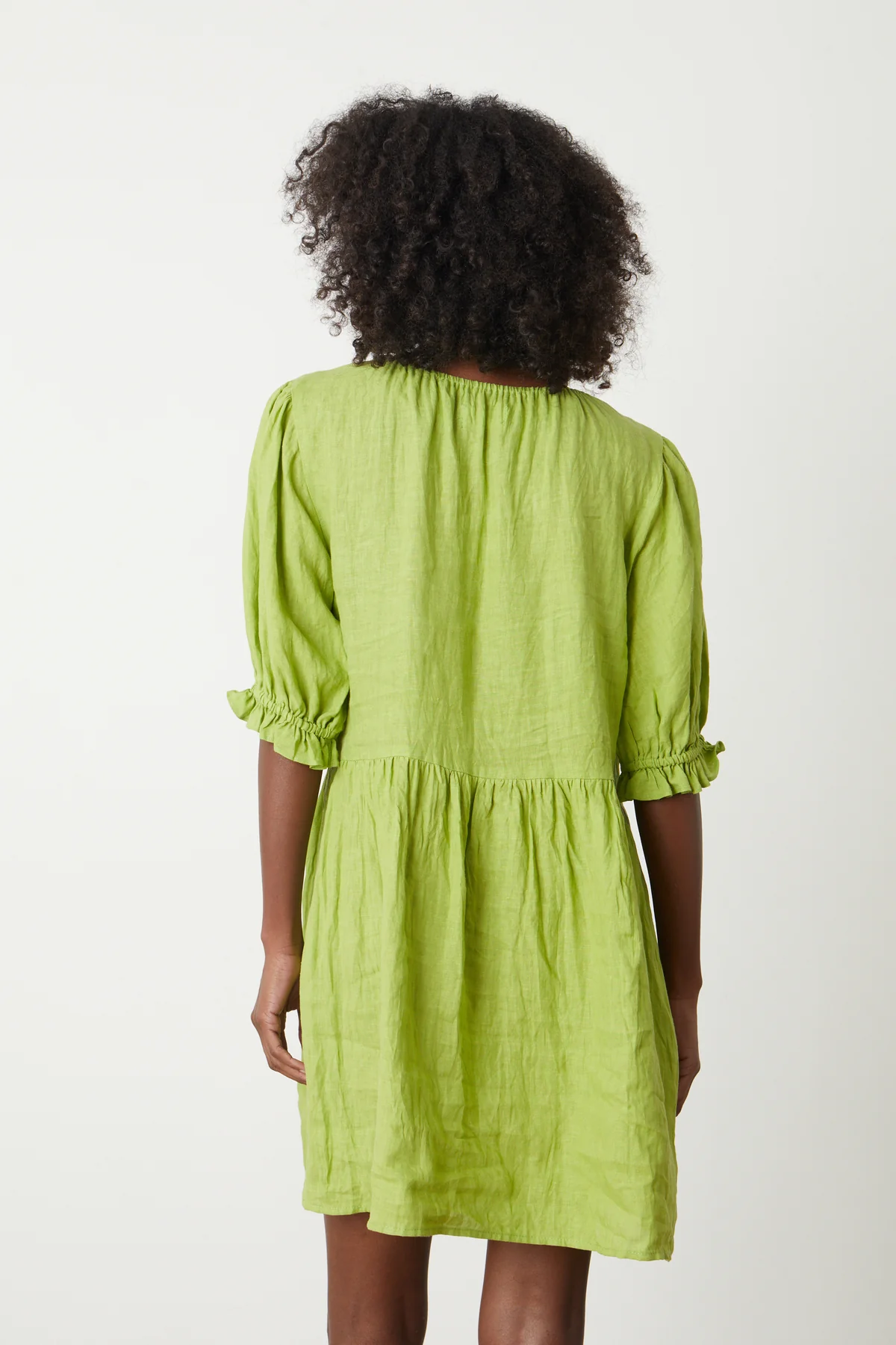 KAILANI LINEN PUFF SLEEVE DRESS