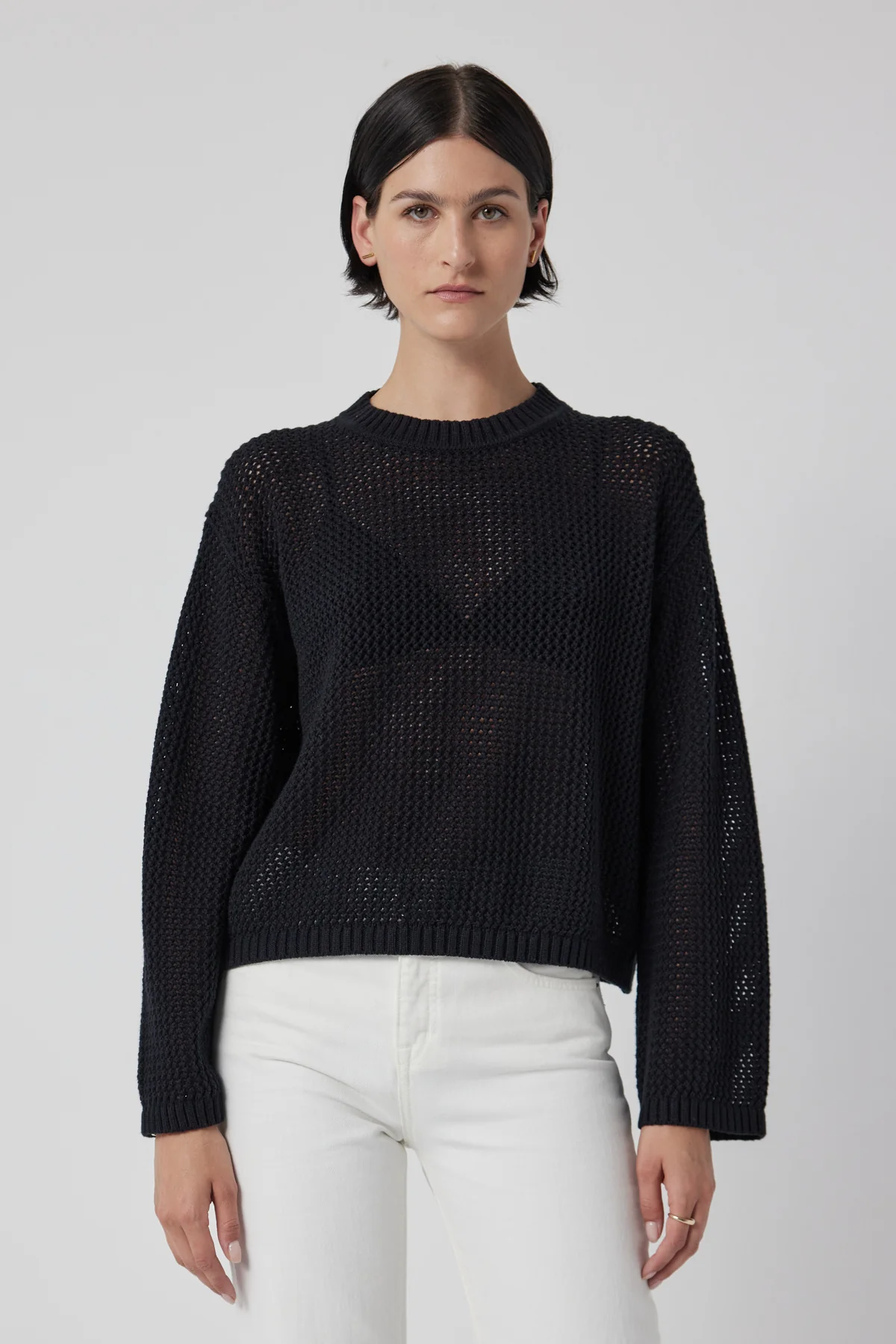 KANAN COTTON CASHMERE MESH SWEATER