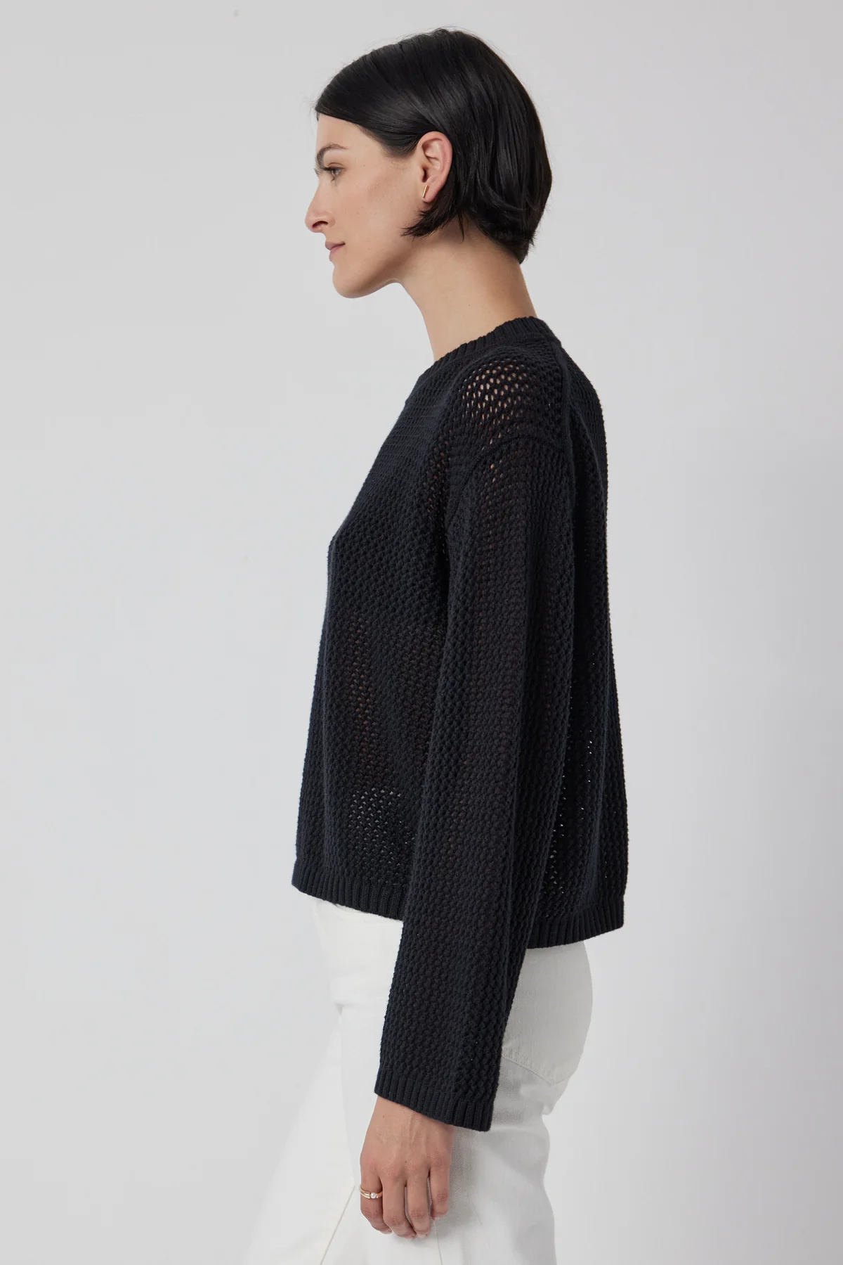 KANAN COTTON CASHMERE MESH SWEATER
