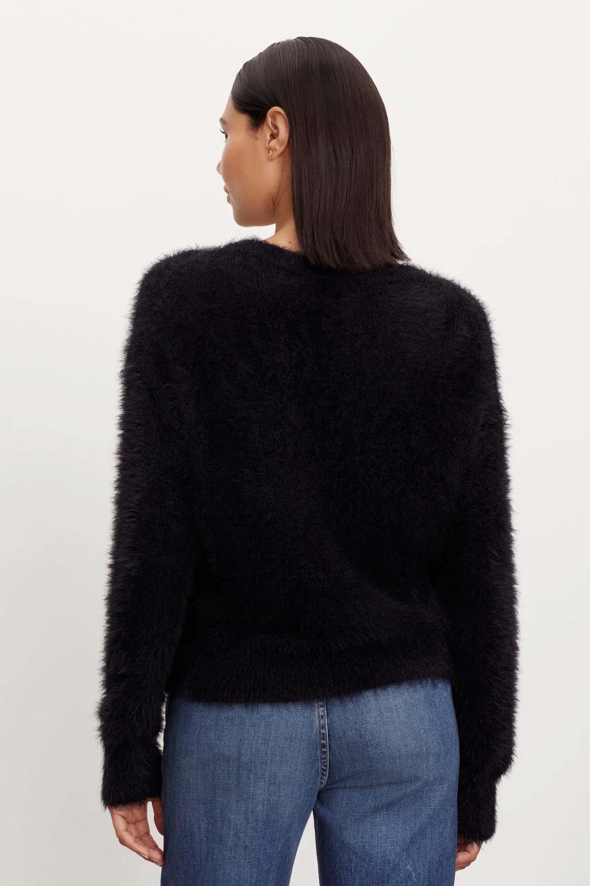 KELSEY FEATHER YARN CARDIGAN